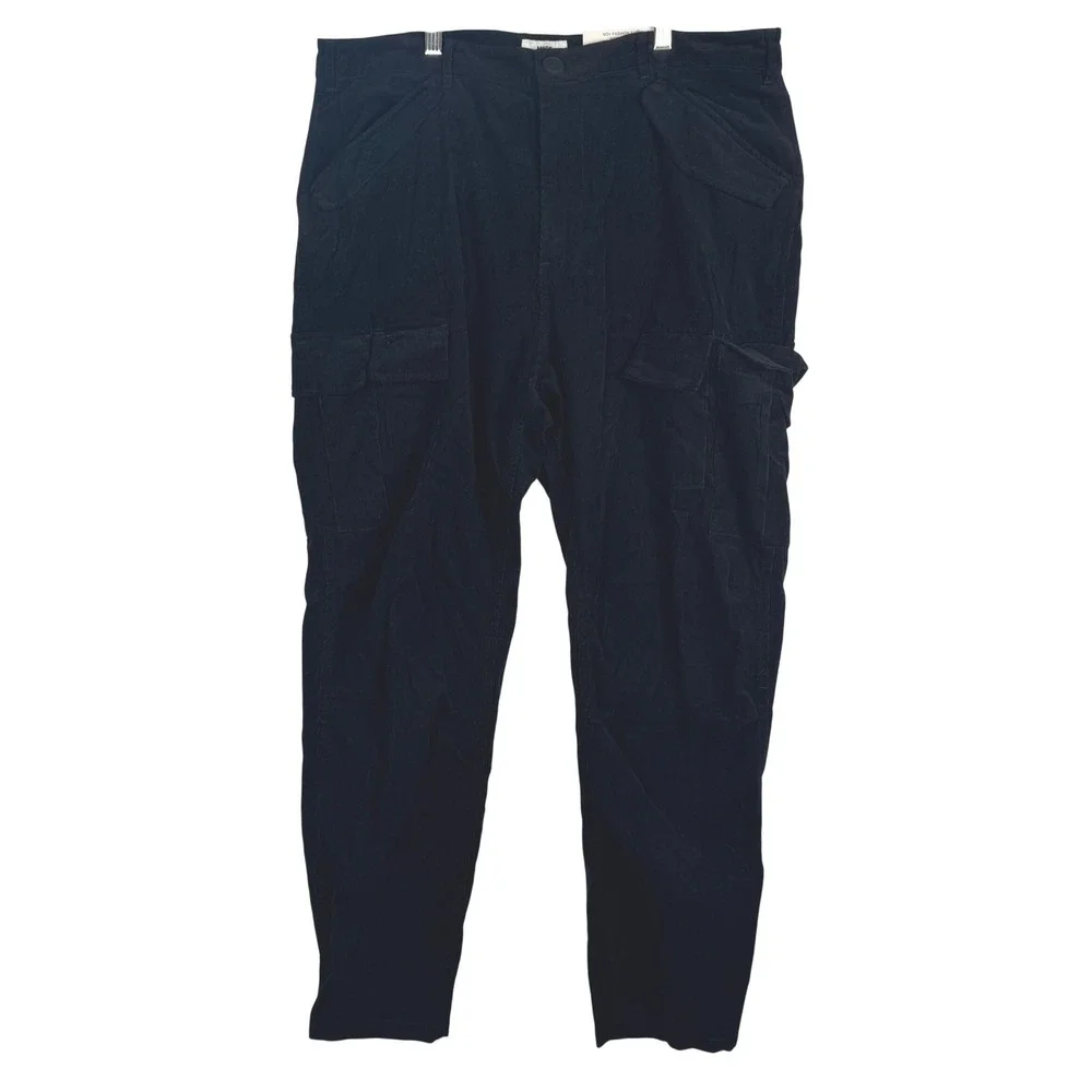 Mode of One Mens Relaxed Fit Tapered Cargo Pants Black 34 100197732MN FA24 NEW